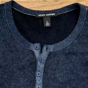 Autumn Cashmere Dark Blue Crewneck Sweater
